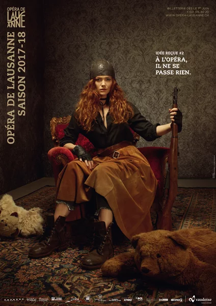 ateapic-location.ch: affiche de Chasseuse pour l'Opera de Lausanne - Saison-2017-18